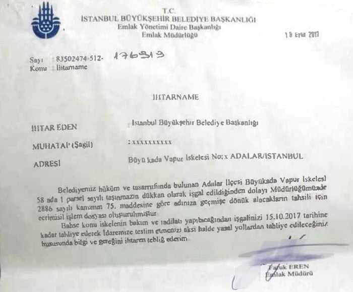 CHP Adalar İlçe Başkanı’nın kardeşinin işlettiği dükkânın tahliyesini Ak Parti Adalar eski İlçe Başkanı mı engelledi